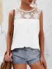 Lace Detail Round Neck Tank sold by Charming Charlie
