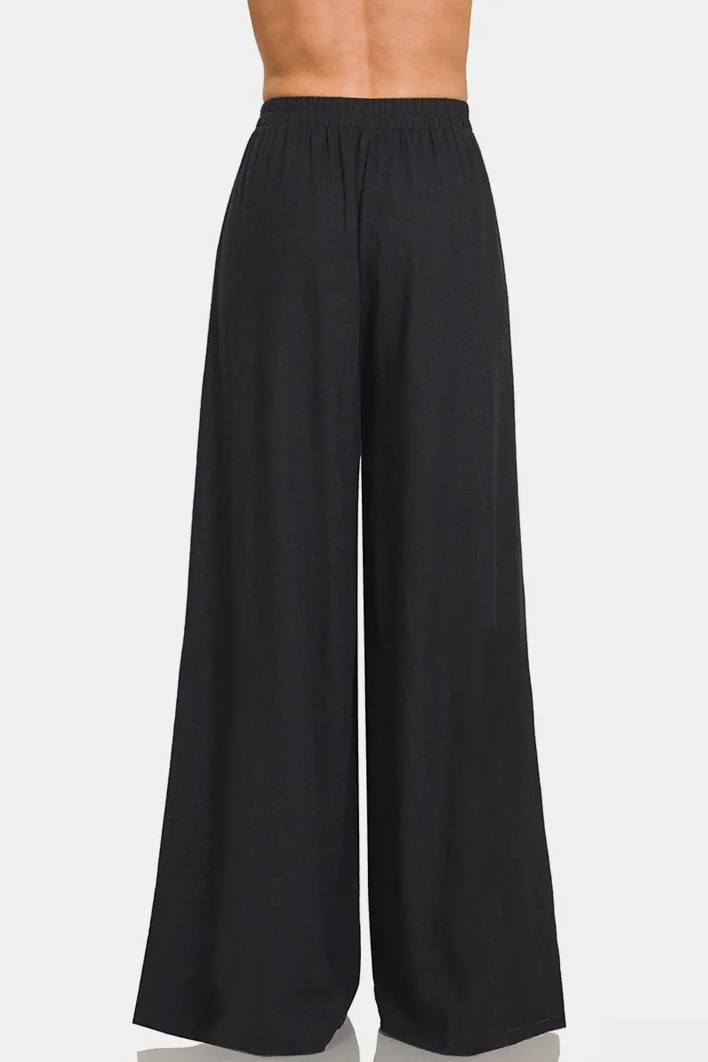 Zenana Pleated Linen Blend Wide Leg Pants sold by Charming Charlie product image thumbnail 2