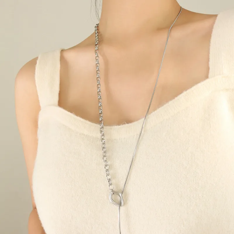 Titanium Steel Chain Necklace sold by Charming Charlie