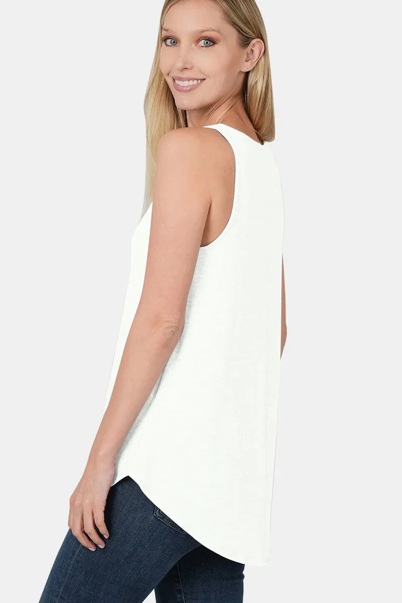 Zenana Round Neck Curved Hem Tank sold by Charming Charlie product image thumbnail 2