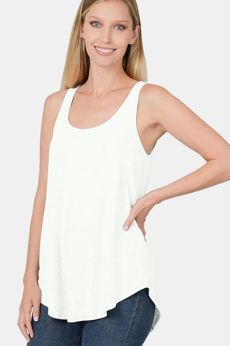Zenana Round Neck Curved Hem Tank sold by Charming Charlie product image thumbnail 3