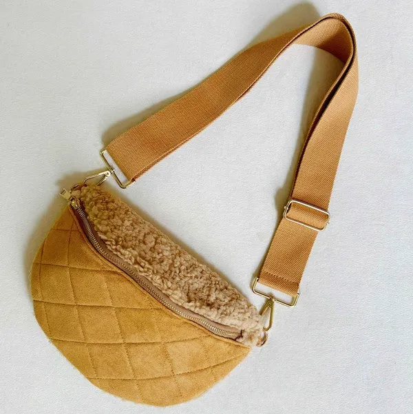 Fuzzy And Quilted Luxe Sling Bag sold by Charming Charlie product image thumbnail 4