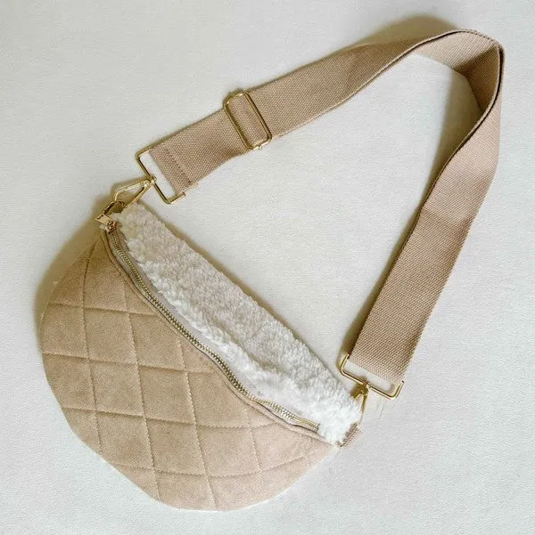 Fuzzy And Quilted Luxe Sling Bag sold by Charming Charlie product image thumbnail 2