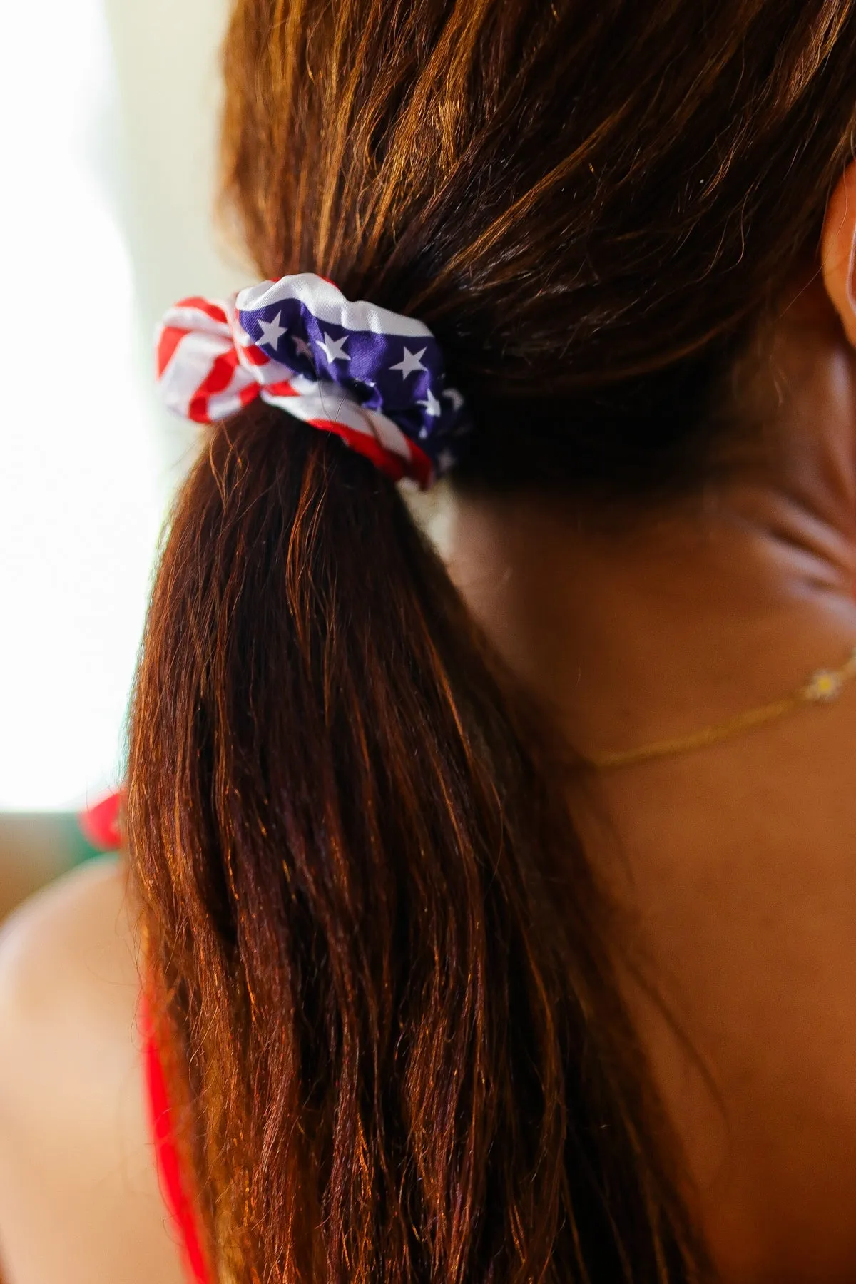 American Flag Satin Scrunchie sold by Charming Charlie product image thumbnail 2