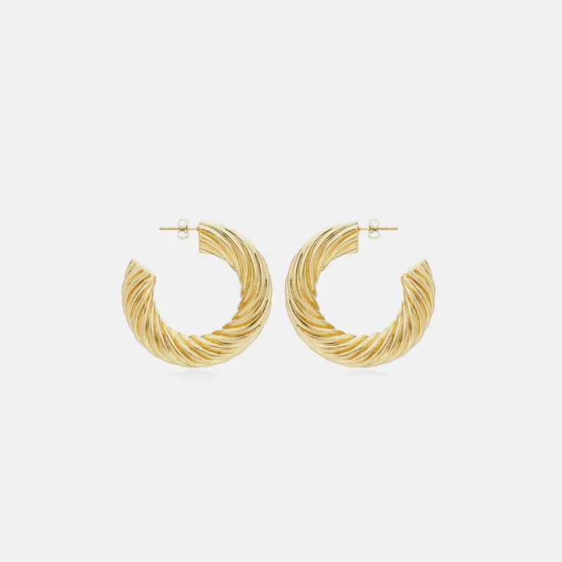 Gold-Plated C-Hoop Earrings sold by Charming Charlie