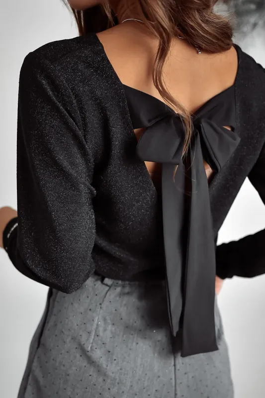 Tied V-Neck Long Sleeve Blouse sold by Charming Charlie