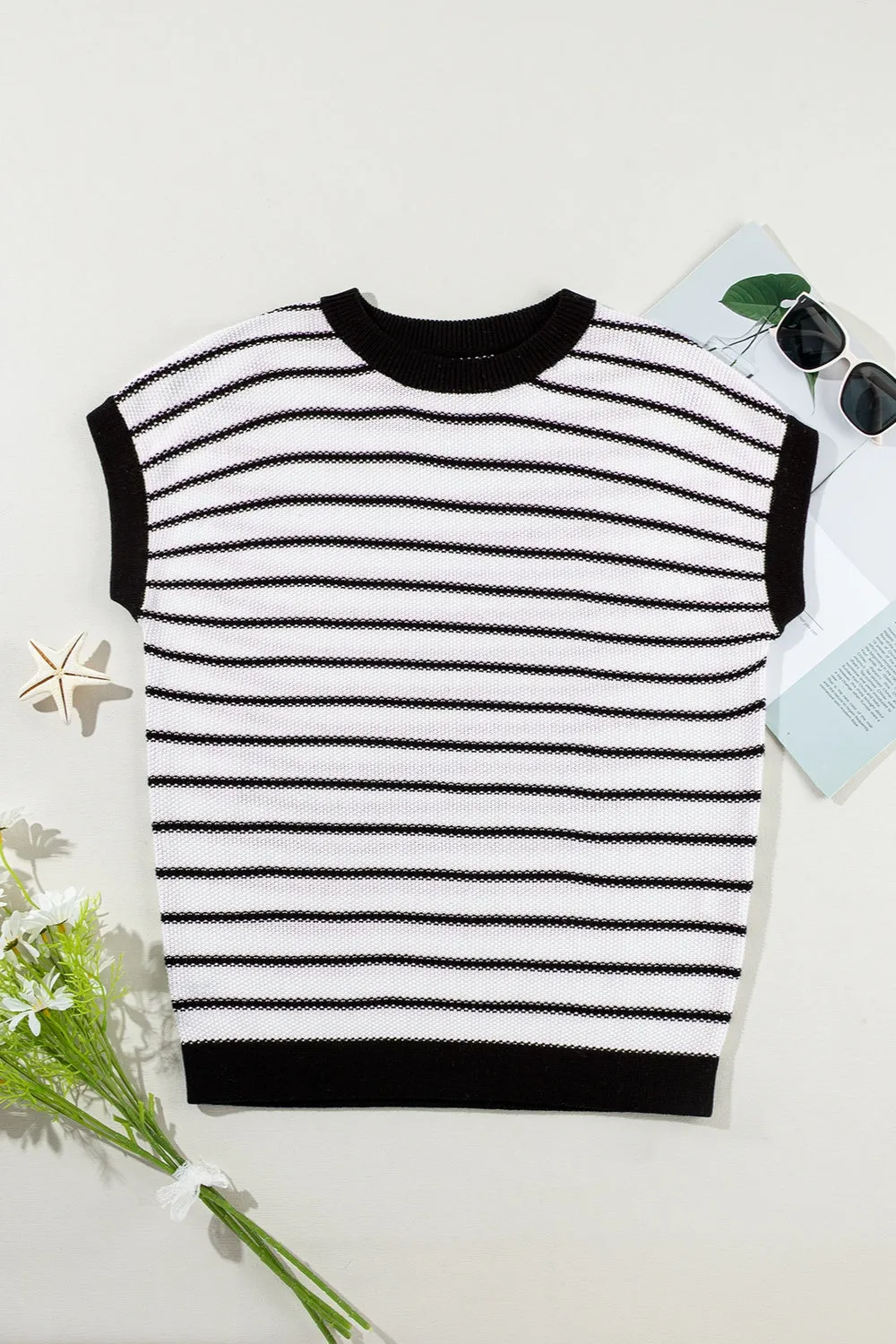 Striped Round Neck Knit Top sold by Charming Charlie product image thumbnail 2