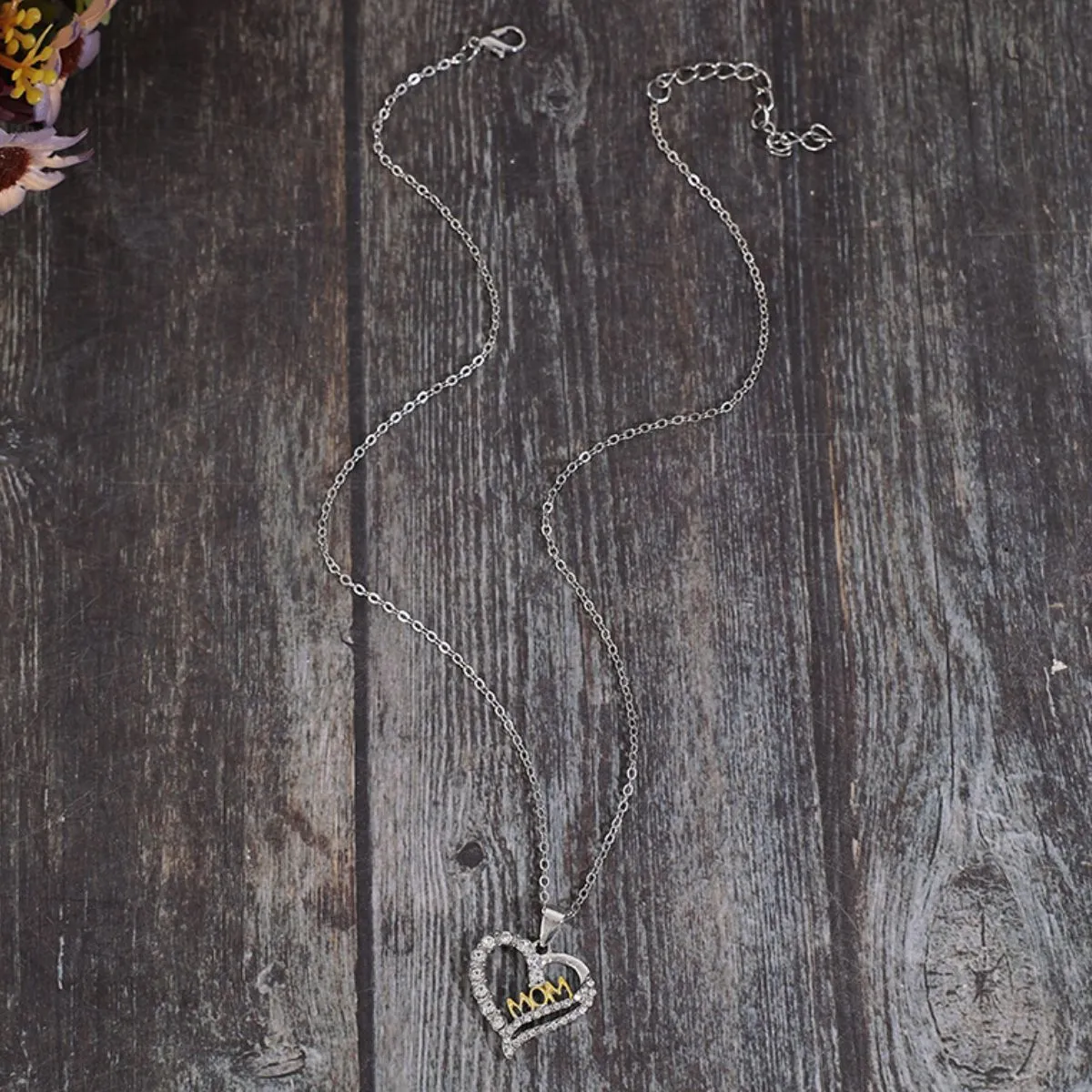 Alloy Inlaid Zircon Heart Pendant Necklace sold by Charming Charlie product image thumbnail 2