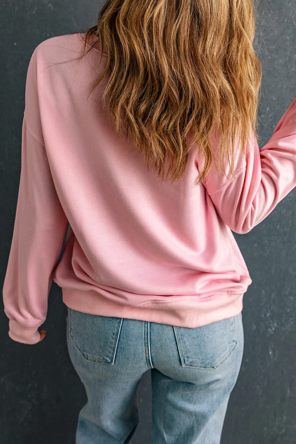 Bow Graphic Round Neck Long Sleeve Sweatshirt sold by Charming Charlie product image thumbnail 3