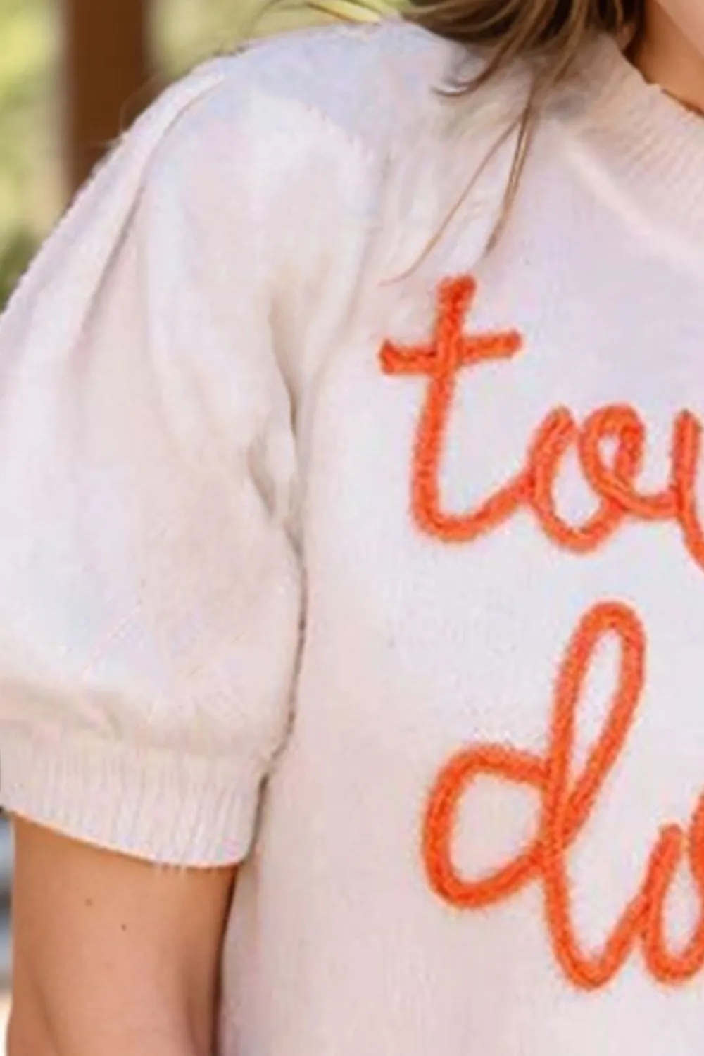 TOUCH DOWN Mock Neck Short Sleeve Knit Top sold by Charming Charlie product image thumbnail 3