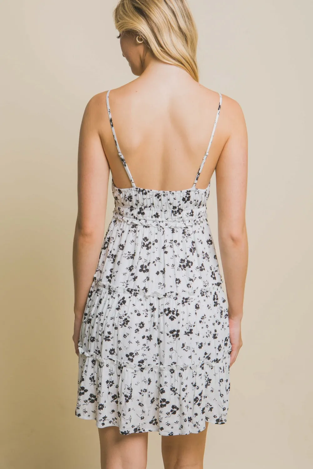Love Tree Floral Tiered Cami Mini Dress sold by Charming Charlie product image thumbnail 2