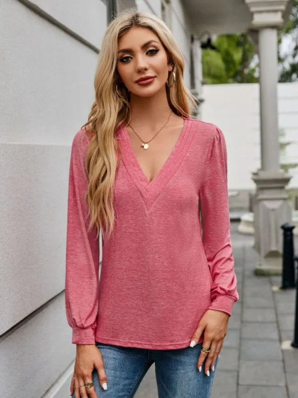 V-Neck Long Sleeve T-Shirt sold by Charming Charlie
