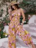 Cutout Printed Spaghetti Strap Jumpsuit sold by Charming Charlie