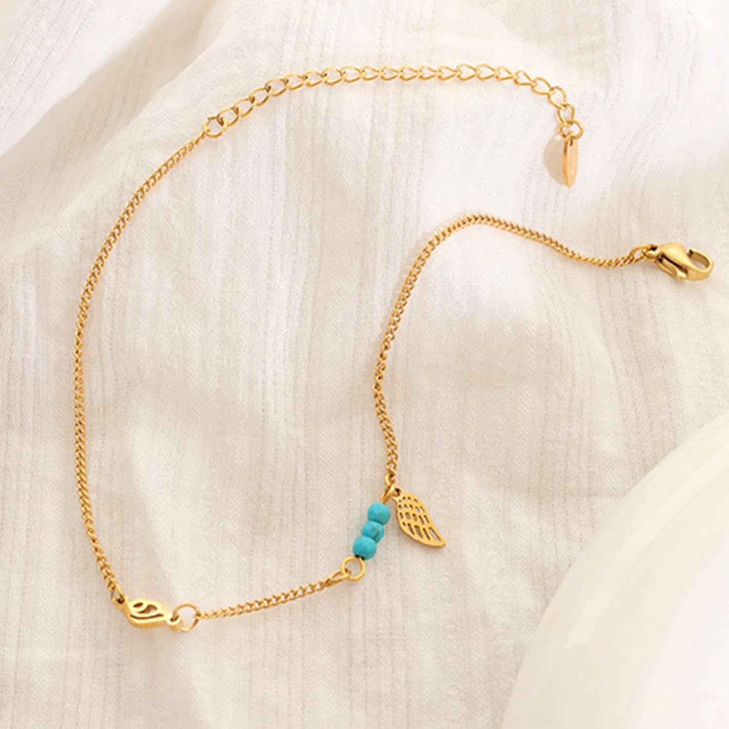 Titanium Steel Wing Shape Charm Anklet Bracelet sold by Charming Charlie product image thumbnail 5