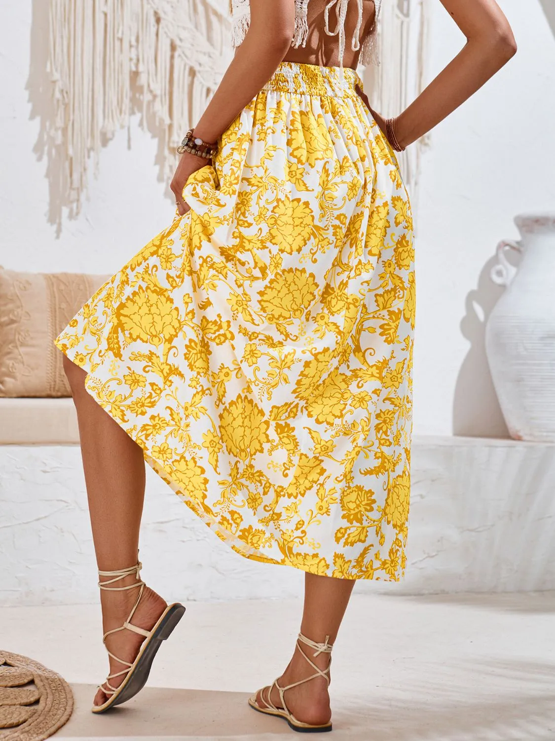 Printed Elastic Waist Midi Skirt sold by Charming Charlie product image thumbnail 5