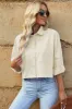 Button Up Dropped Shoulder Shirt sold by Charming Charlie