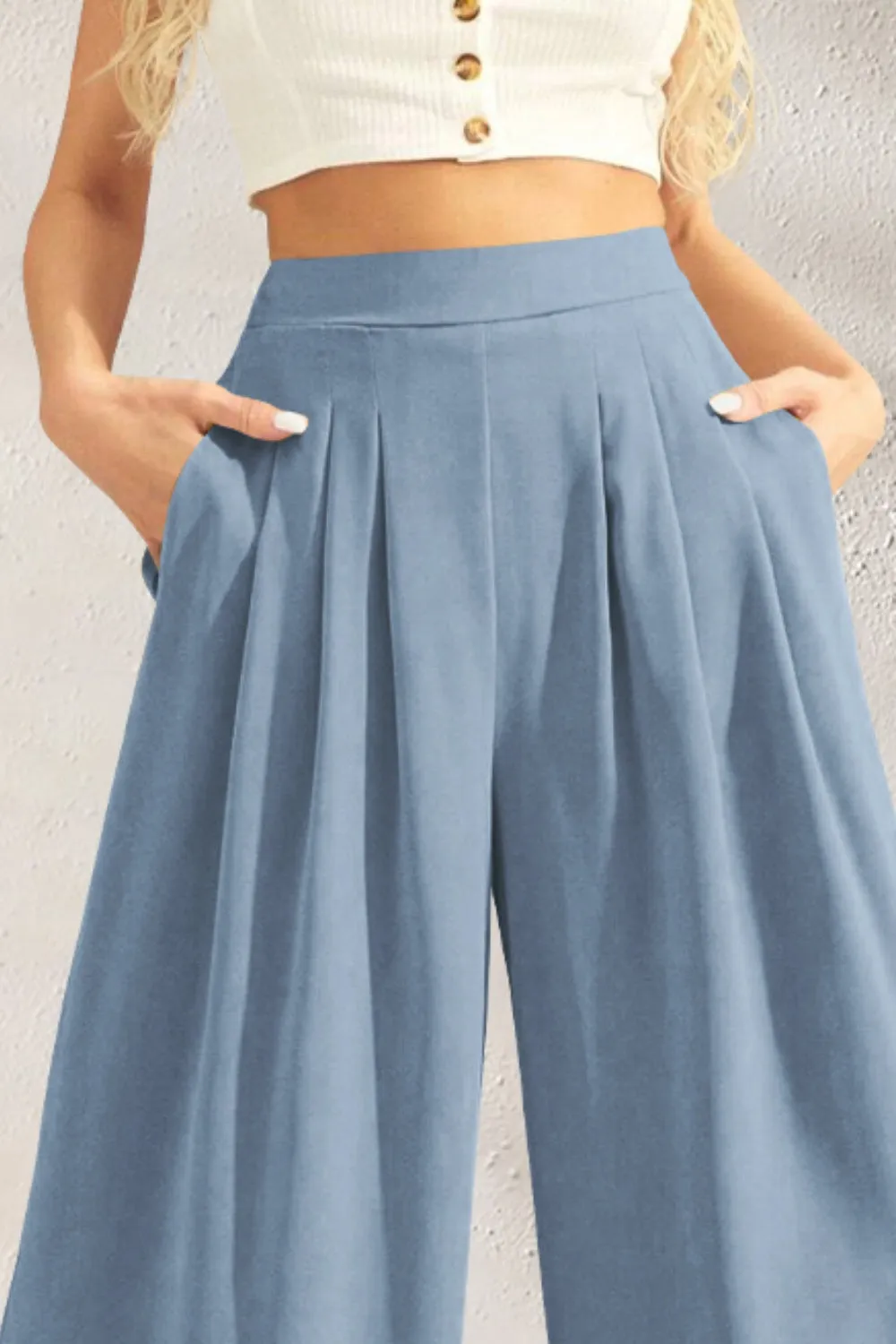 Pocketed High Waist Wide Leg Pants sold by Charming Charlie product image thumbnail 2