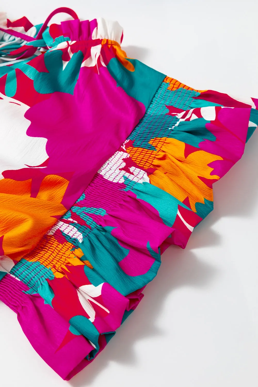 Ruffled Printed Cap Sleeve Mini Dress sold by Charming Charlie product image thumbnail 4