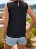 Lace Detail Mock Neck Sleeveless Top sold by Charming Charlie