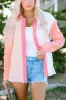 Contrast Button Up Dropped Shoulder Shirt sold by Charming Charlie