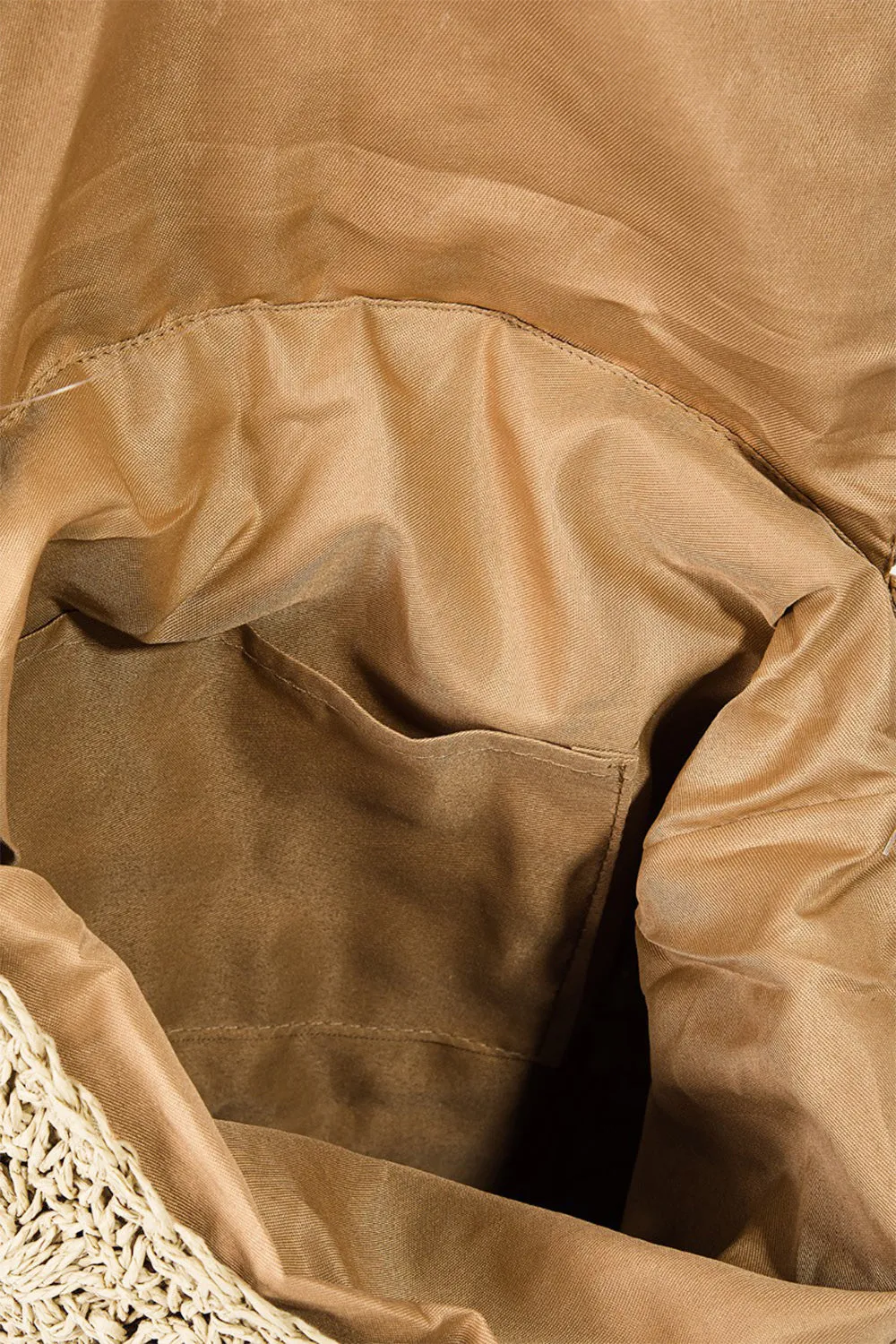 Fame Straw Braided Faux Leather Strap Backpack Bag sold by Charming Charlie product image thumbnail 2