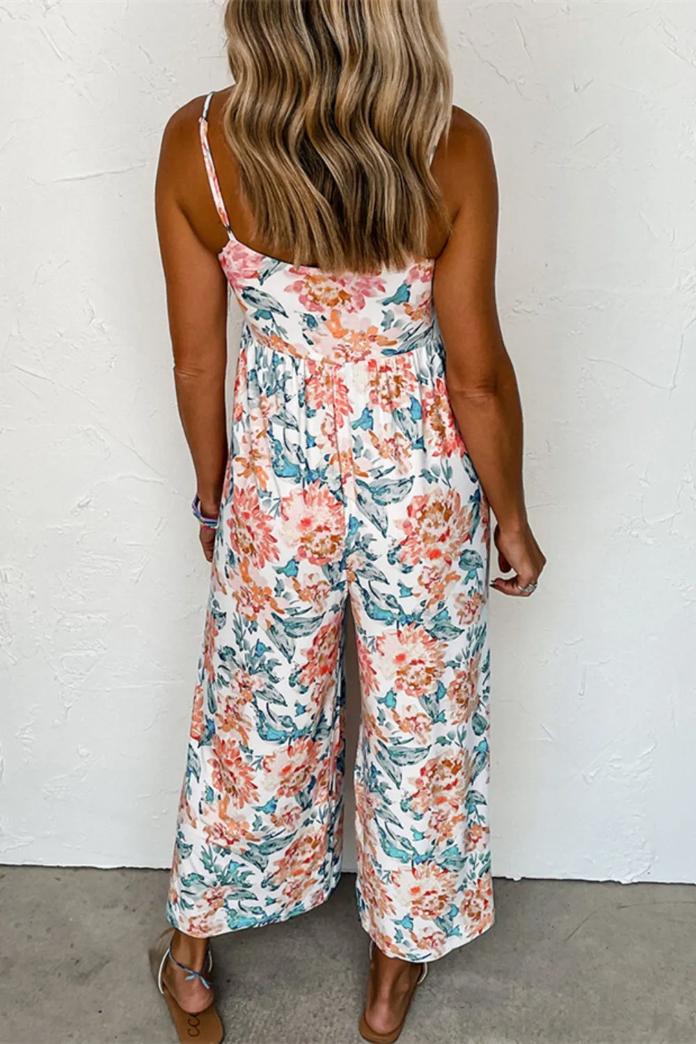 Printed Scoop Neck Wide Leg Jumpsuit sold by Charming Charlie product image thumbnail 2