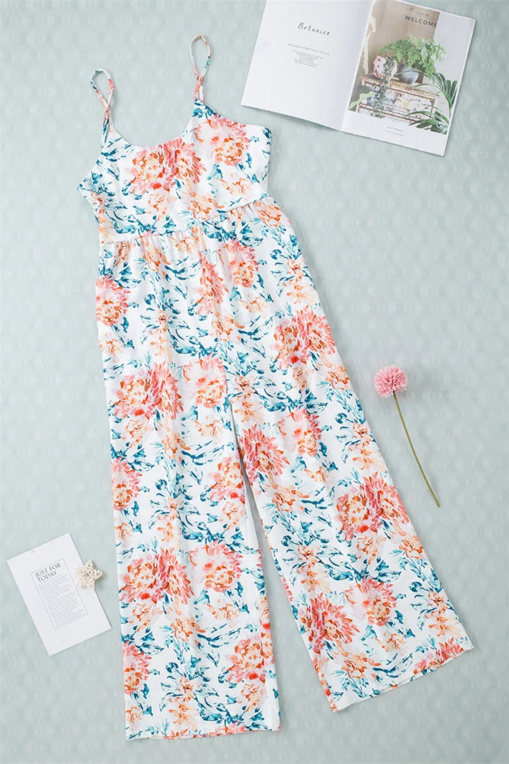 Printed Scoop Neck Wide Leg Jumpsuit sold by Charming Charlie product image thumbnail 4