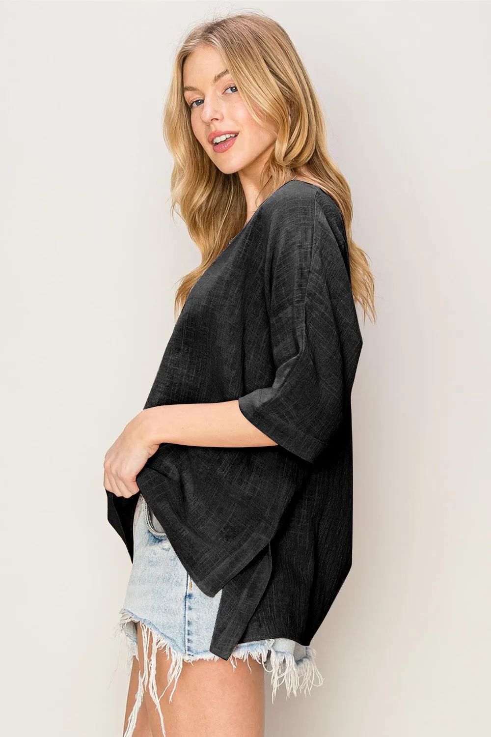 HYFVE V-Neck High-Low T-Shirt sold by Charming Charlie product image thumbnail 3