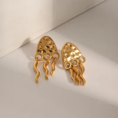 18K Gold-Plated Stainless Steel Jellyfish Earrings sold by Charming Charlie product image thumbnail 4