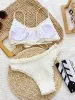 Frill Textured Spaghetti Strap Two-Piece Swim Set sold by Charming Charlie