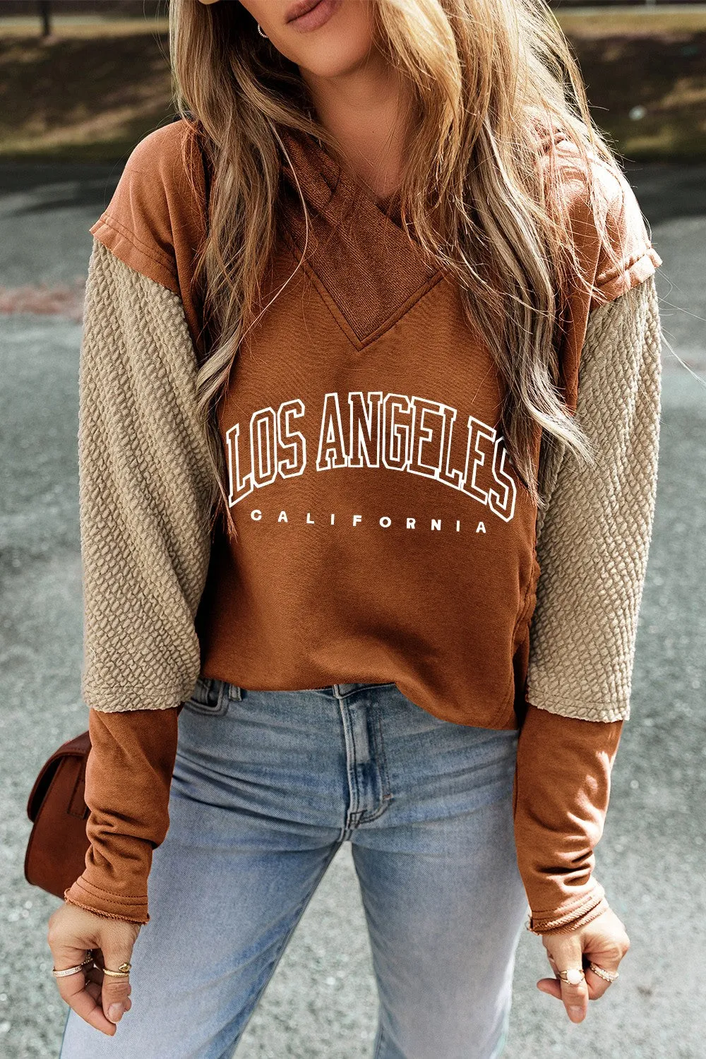 Letter Graphic Long Sleeve Hoodie sold by Charming Charlie product image thumbnail 2