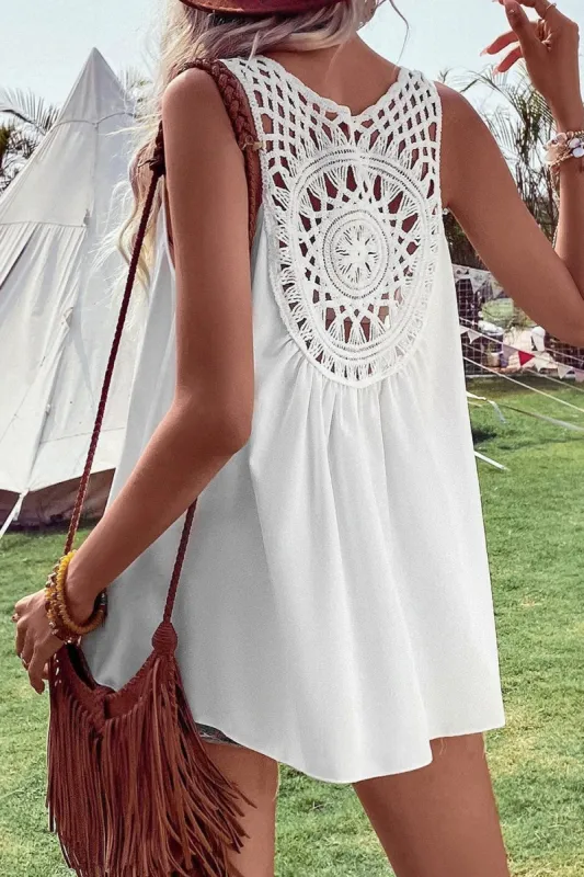 Openwork V-Neck Tank sold by Charming Charlie