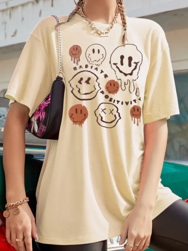 Graphic Round Neck Half Sleeve T-Shirt sold by Charming Charlie