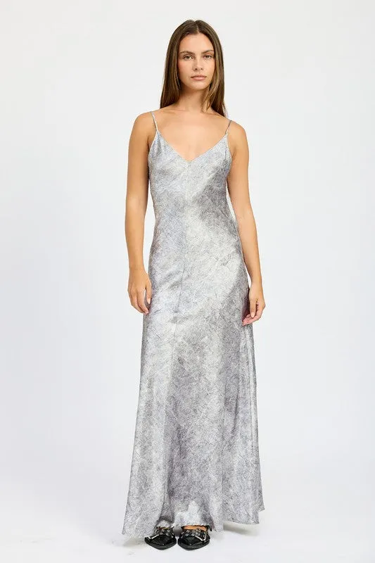 CRUCHED VELVET MAXI DRESS sold by Charming Charlie product image thumbnail 3