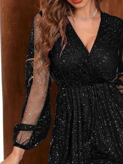 Surplice Balloon Sleeve Mini Dress sold by Charming Charlie product image thumbnail 2