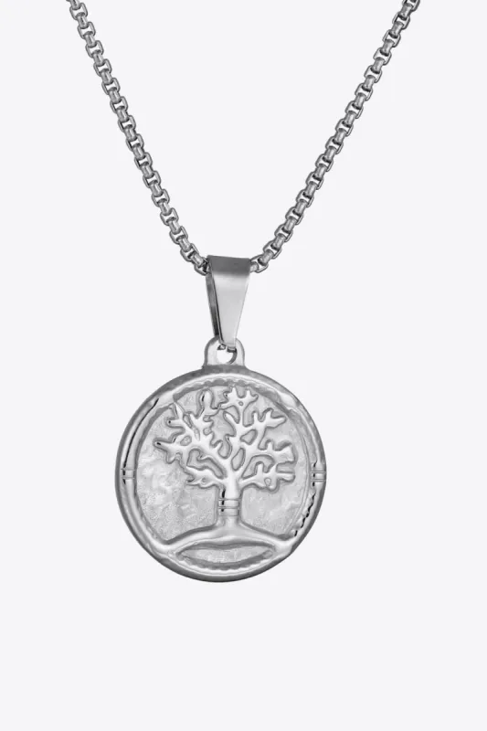 Tree Of Life Pendant Stainless Steel Necklace sold by Charming Charlie