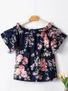 Printed Off-Shoulder Flounce Sleeve Blouse sold by Charming Charlie