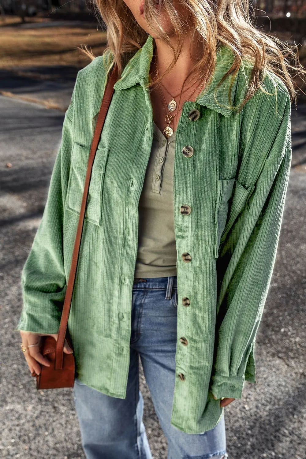 Button Up Long Sleeve Jacket sold by Charming Charlie product image thumbnail 2