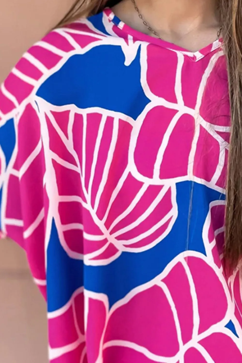 Printed V-Neck Blouse sold by Charming Charlie product image thumbnail 2