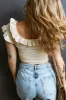 Ruffled Scoop Neck Knit Top sold by Charming Charlie