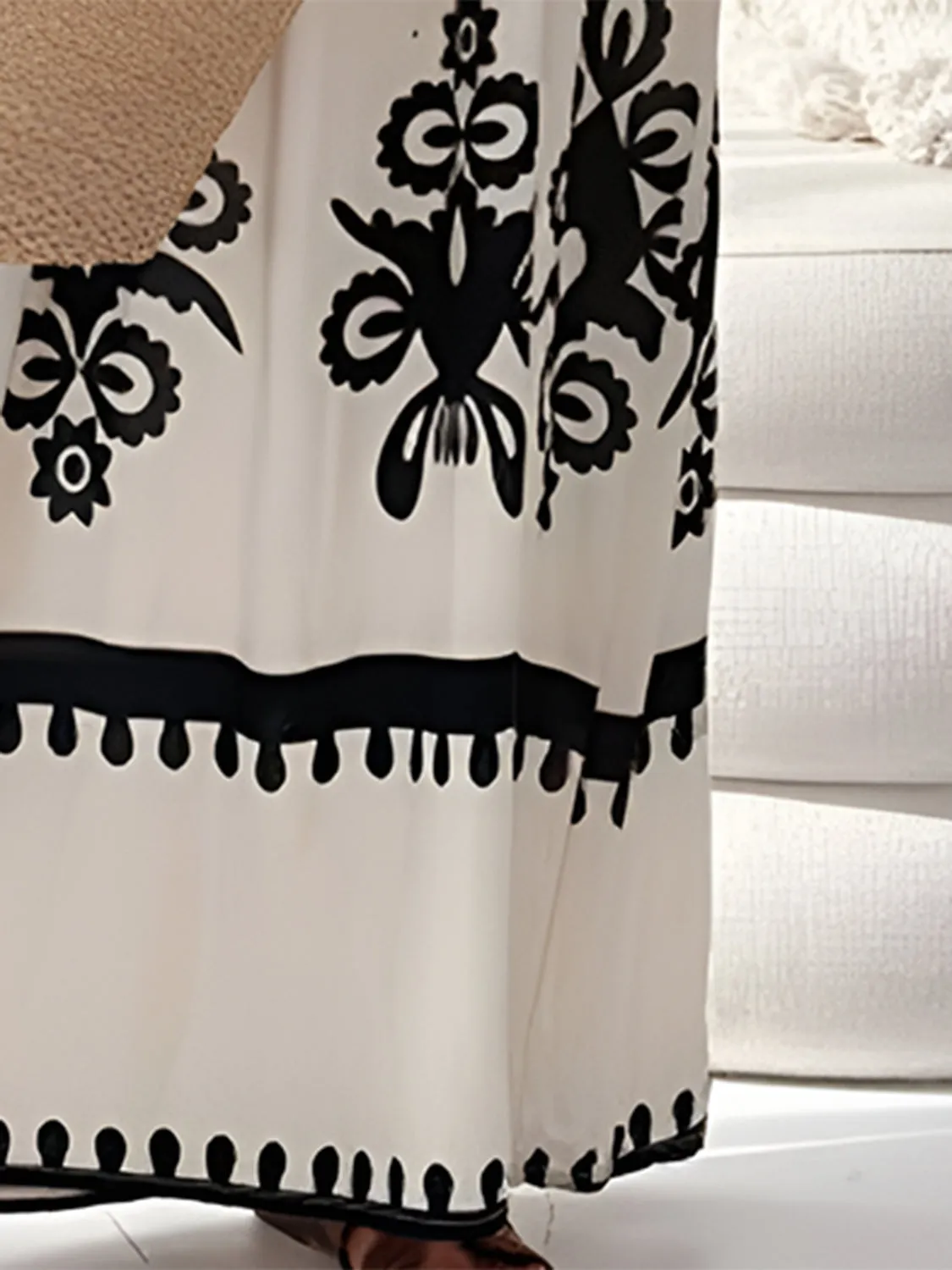 Printed Spaghetti Strap Sleeveless Maxi Dress sold by Charming Charlie product image thumbnail 3