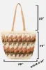 Fame Straw Braided Striped Tote Bag sold by Charming Charlie