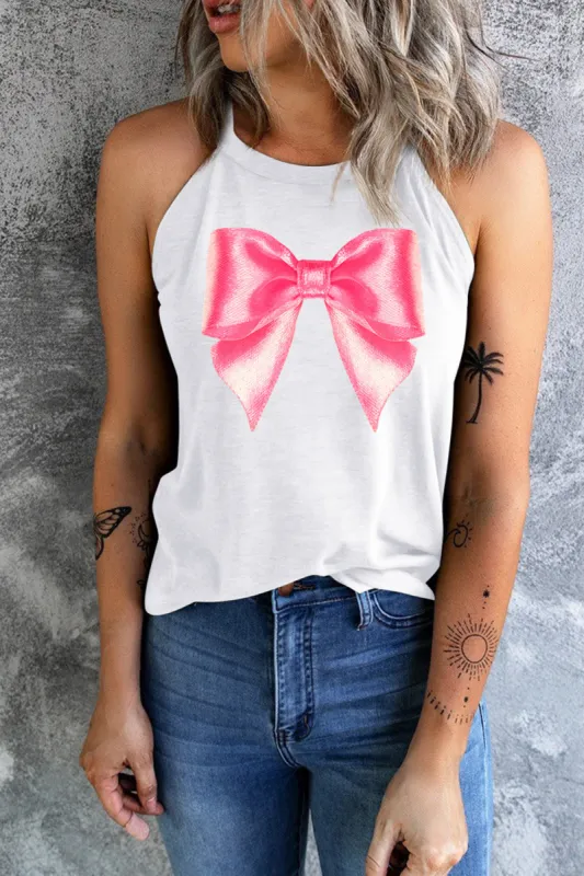 Bow Graphic Grecian Neck Tank sold by Charming Charlie