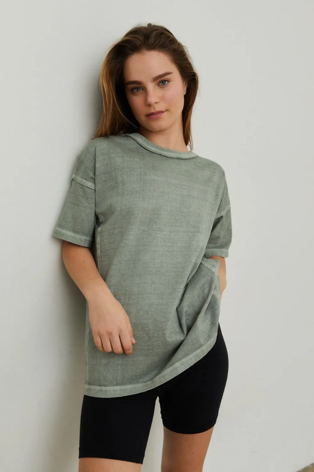 THE BLANK LAB Exposed Seam Short Sleeve T-Shirt sold by Charming Charlie product image thumbnail 3