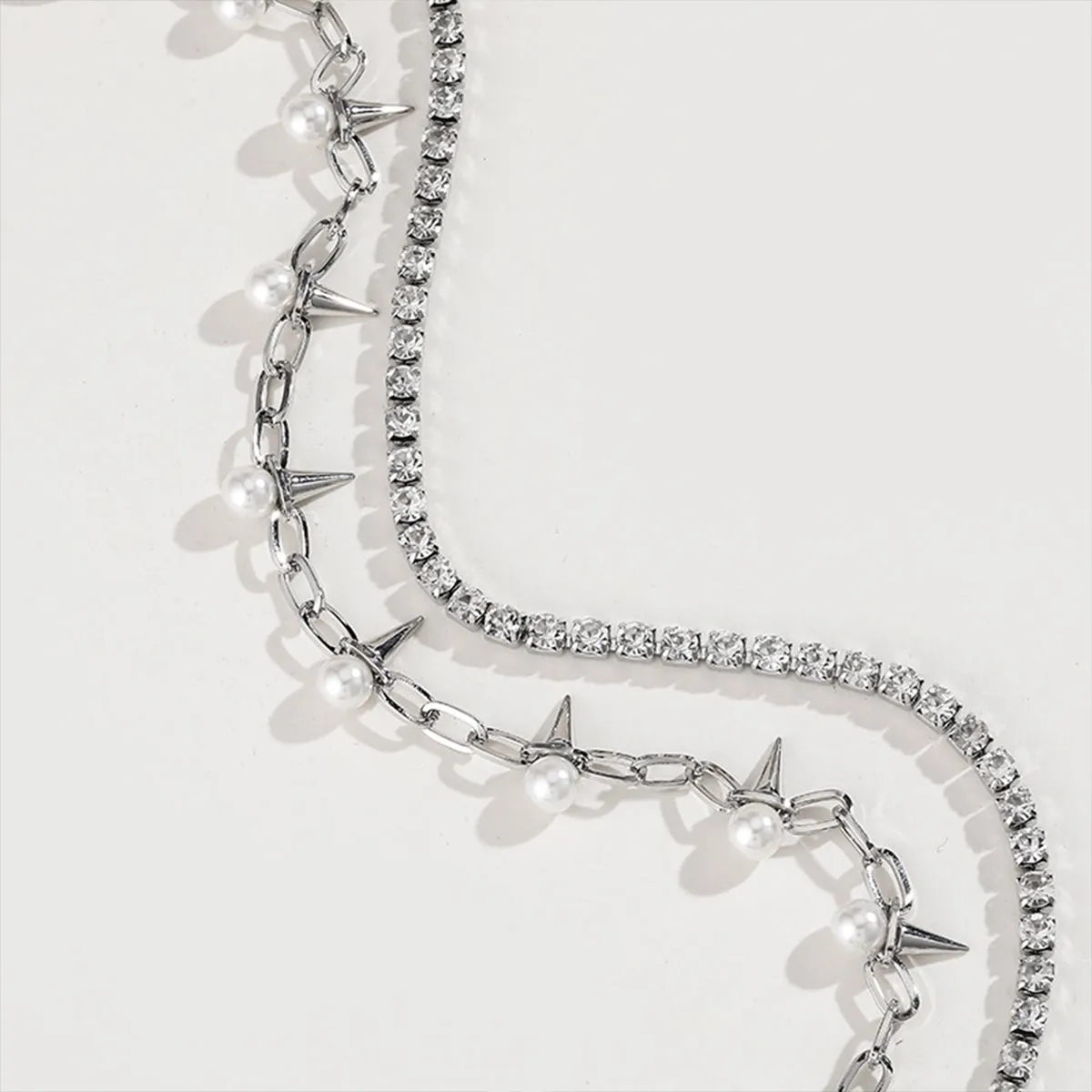 Rhinestone Double-Layered Necklace sold by Charming Charlie product image thumbnail 3