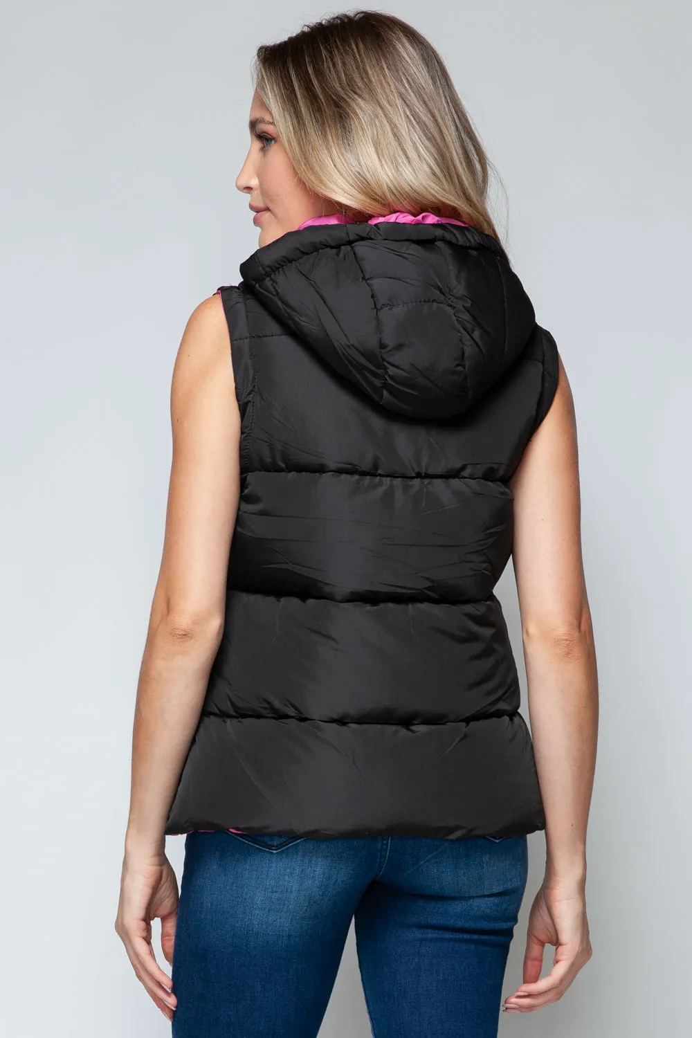 Snobbish Snap and Zip Closure Hooded Vest sold by Charming Charlie product image thumbnail 3