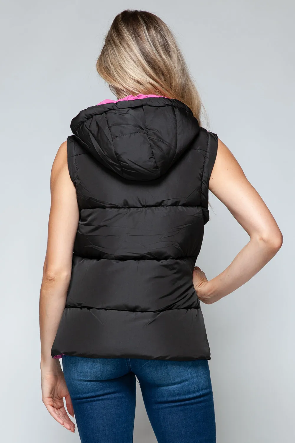 Snobbish Snap and Zip Closure Hooded Vest sold by Charming Charlie product image thumbnail 2