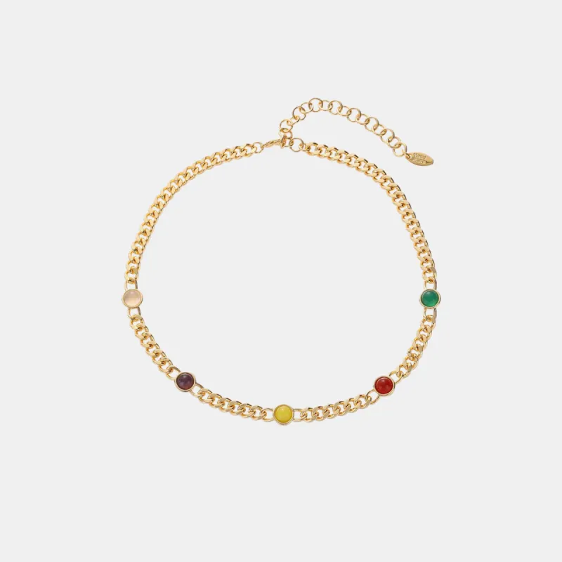 Brass Agate Chain Necklace sold by Charming Charlie