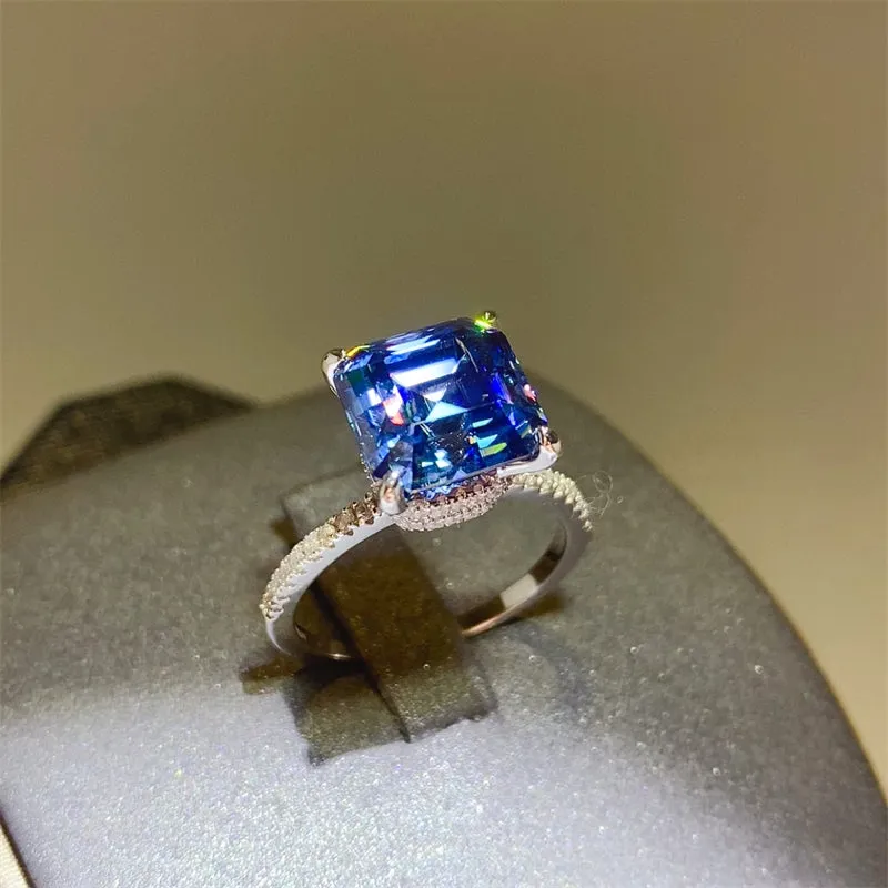 5 Carat Moissanite Zircon 925 Sterling Silver Ring sold by Charming Charlie product image thumbnail 2