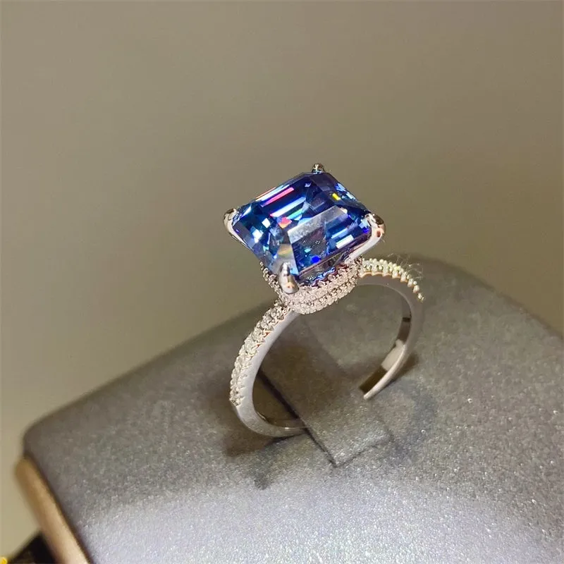5 Carat Moissanite Zircon 925 Sterling Silver Ring sold by Charming Charlie product image thumbnail 3